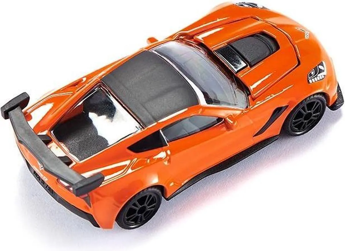 SIKU Chevrolet Corvette ZR1 8,1 cm - Oranje/Zwart - afbeelding 6 van 6