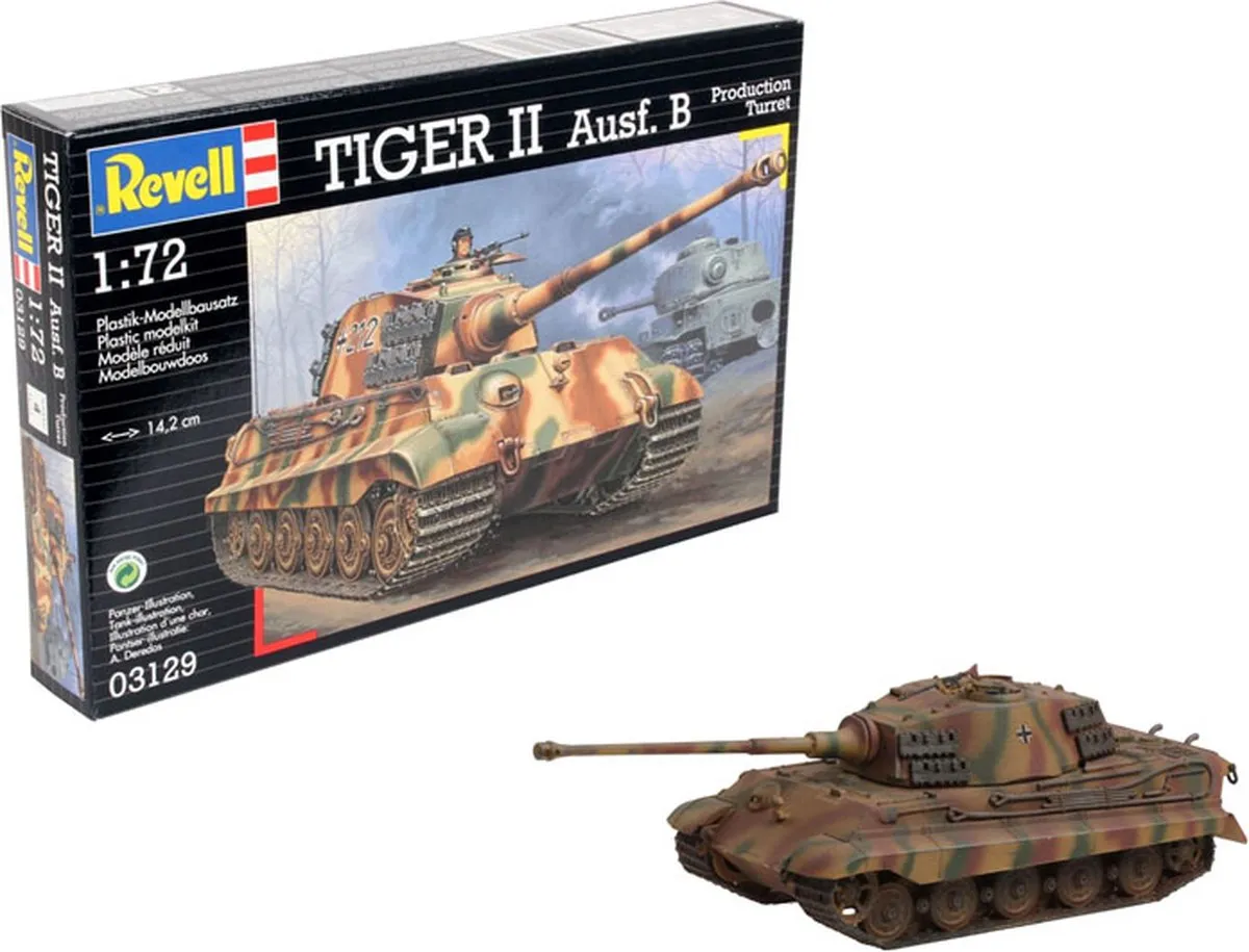Revell 03129 Tiger II Ausf.B Tank Modelbouwpakket 1:72