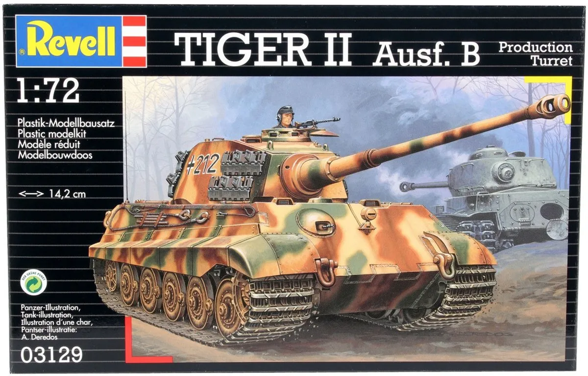 Revell 03129 Tiger II Ausf.B Tank Modelbouwpakket 1:72 - Militaire voertuigen - Multi