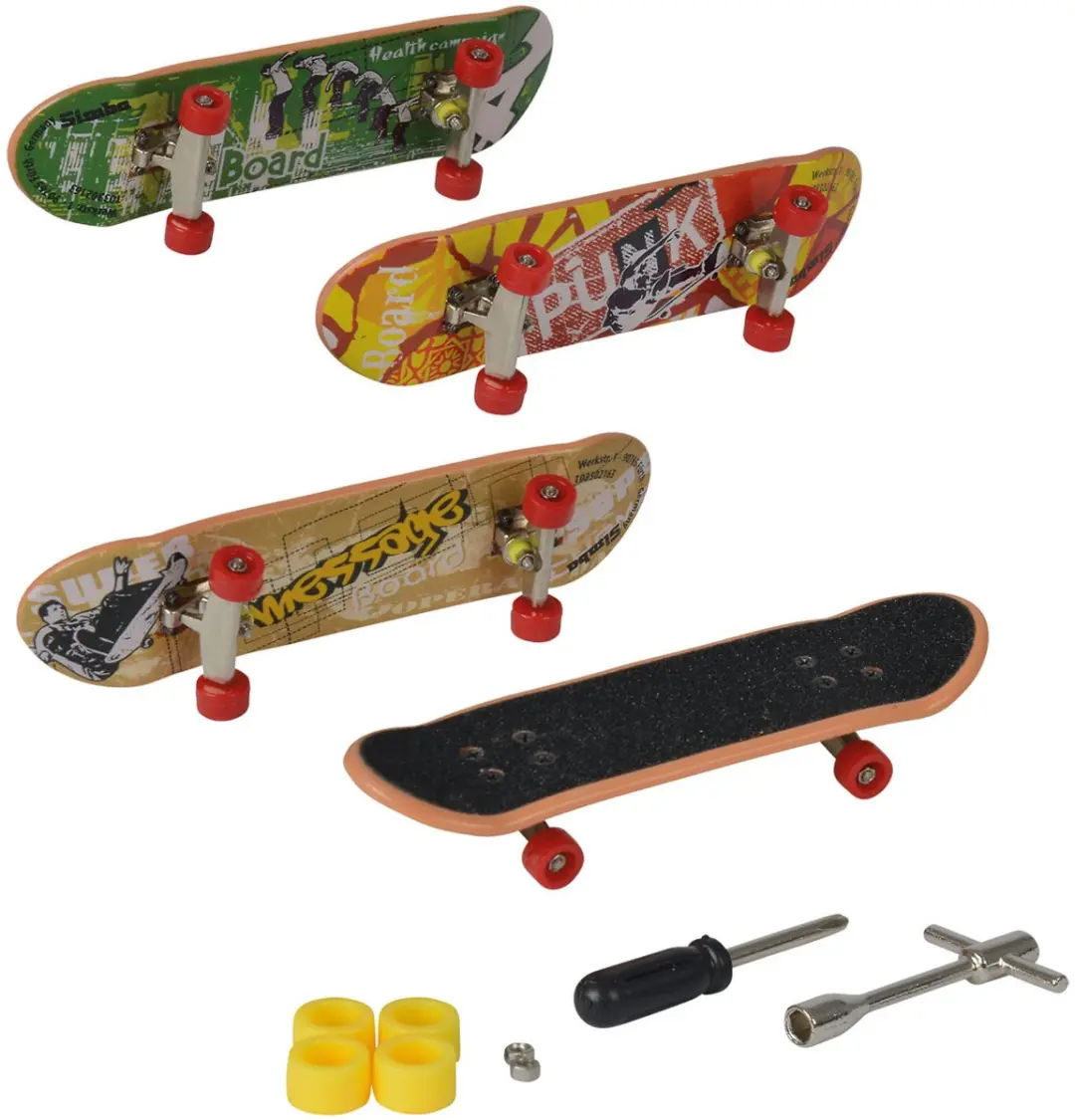 Simba Vinger Skateboard 8cm - 4 Stuks - Meerkleurig - afbeelding 2 van 4