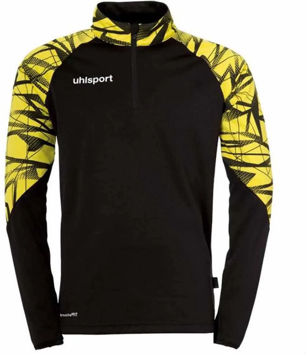 Uhlsport Goal 25 Ziptop Heren - L - Zwart/Limoen