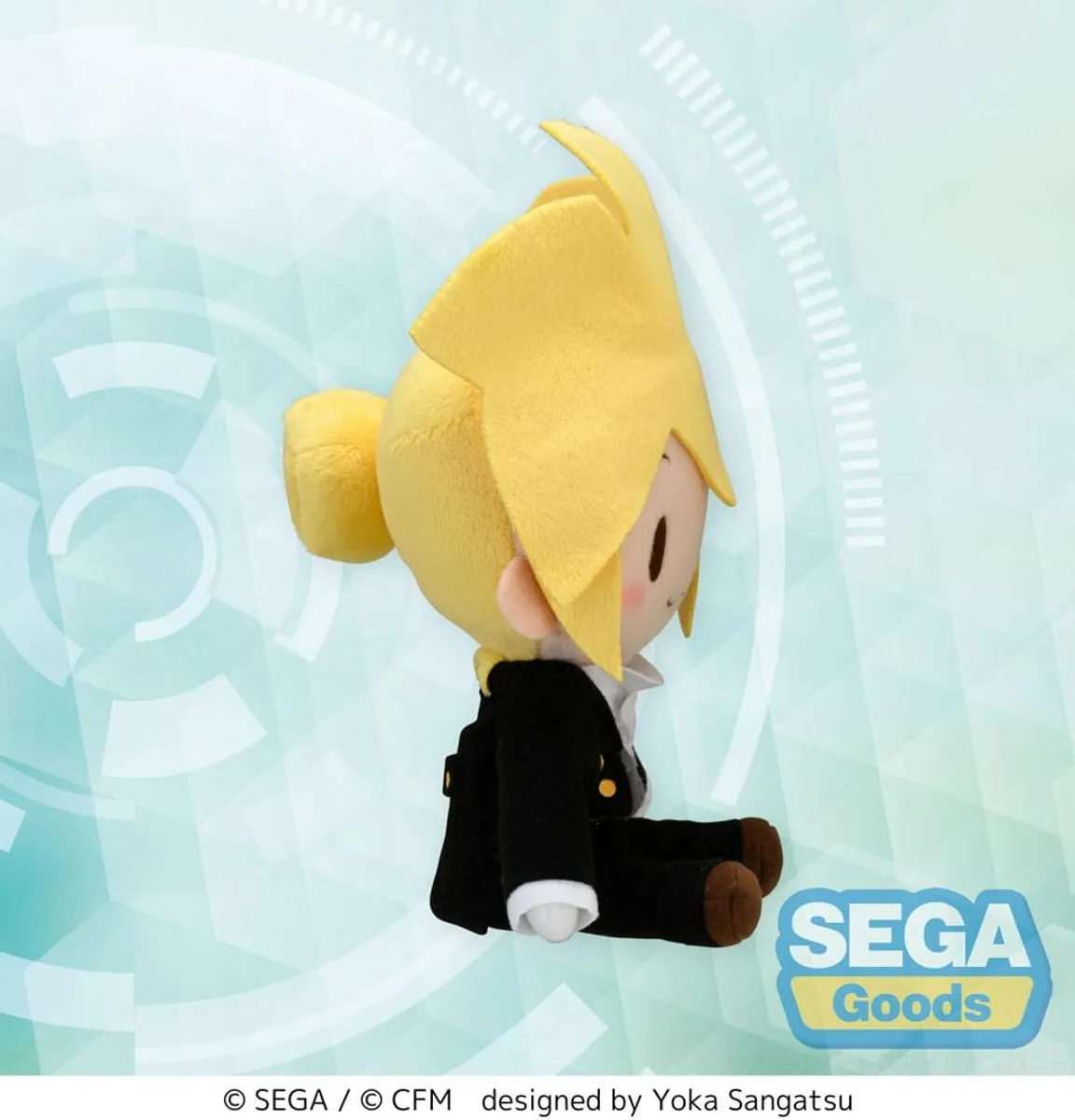 Sega Hatsune Miku Project DIVA Arcade Future Tone Fuwa Petit Plush - Len Butler Ver. - 16cm - Geel