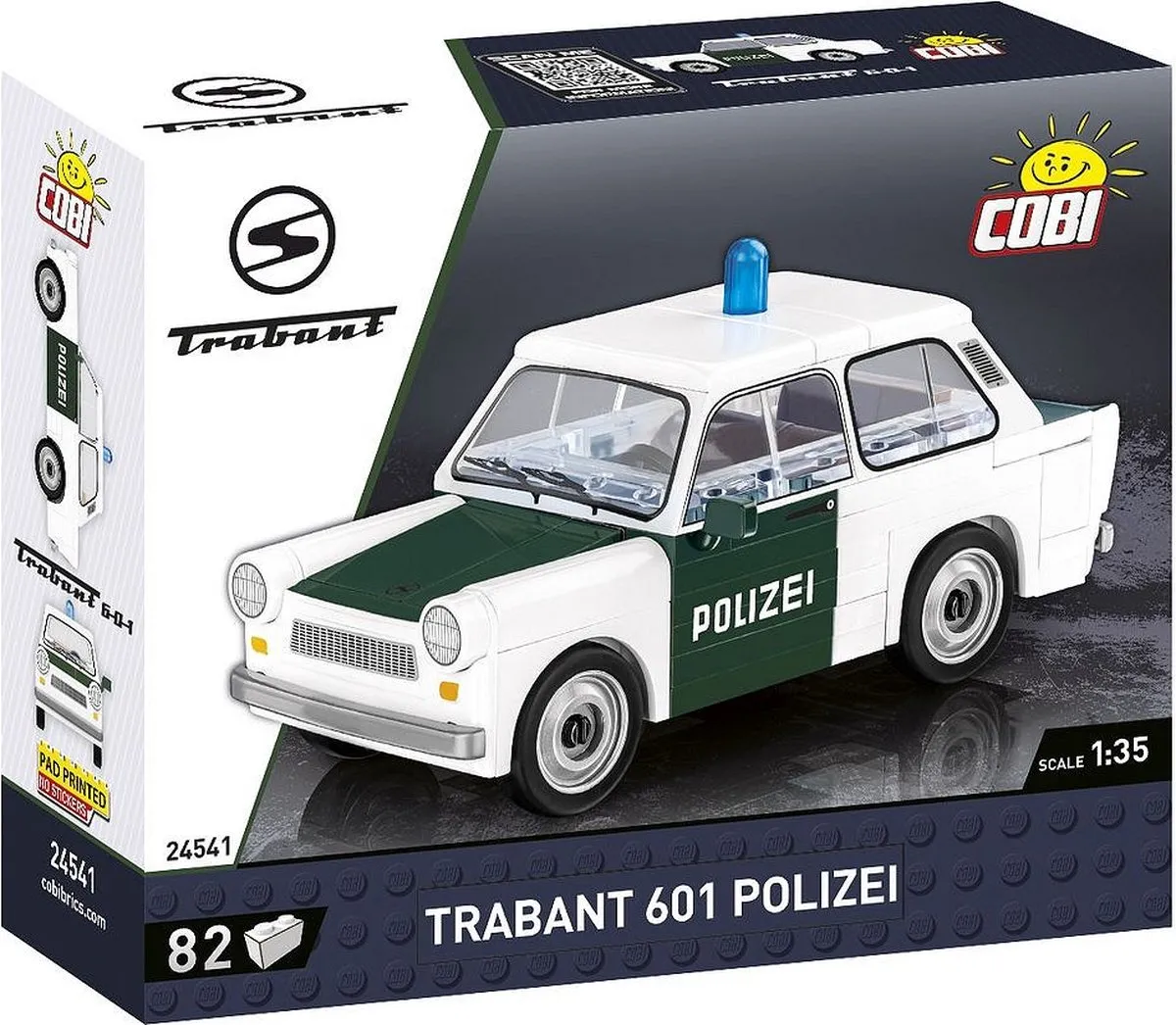 Cobi Youngtimer Trabant Polizei Bouwpakket 24541 - 82-delig - Wit
