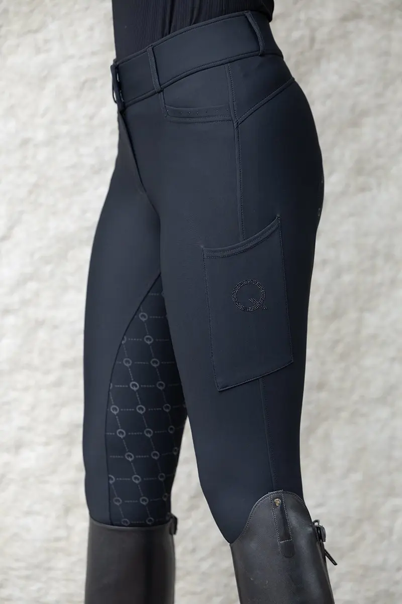 Quur Paardrijbroek Quur Qmabel Full Grip Zwart