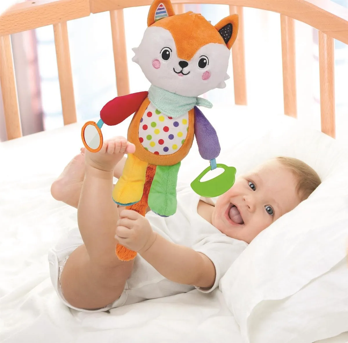 Clementoni Happy Fox Interactieve Knuffelvos - Multicolor