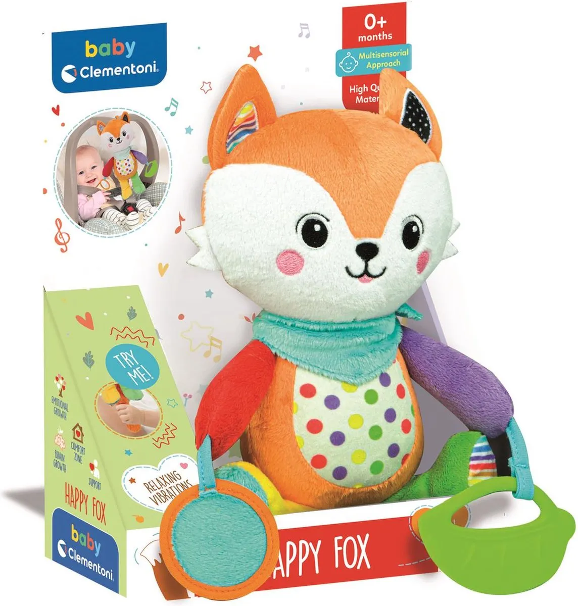 Clementoni Happy Fox Interactieve Knuffelvos