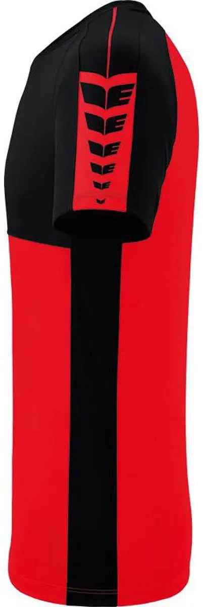 Erima Six Wings T-Shirt Heren - 3XL - Zwart/Rood