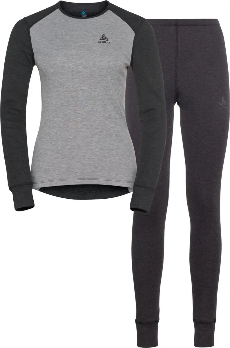 Odlo Active Warm Eco Special Set Dames Thermoset Dark Grey Melange