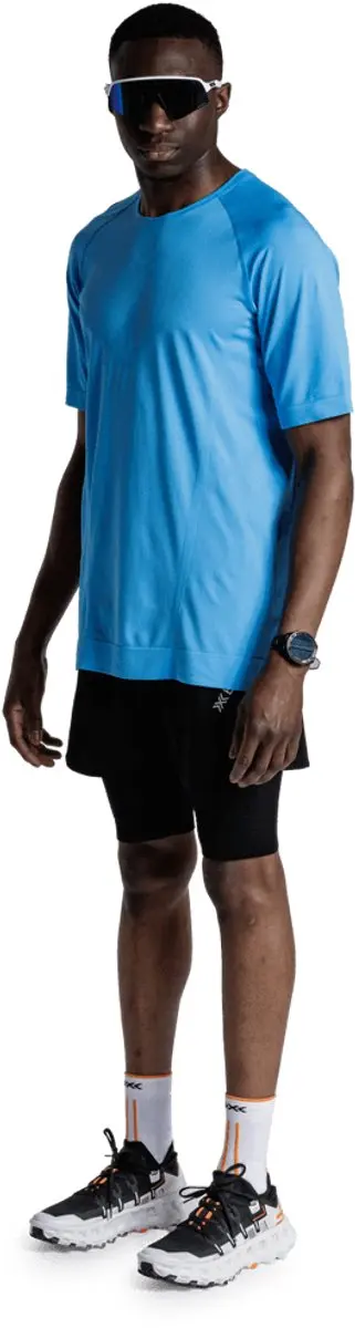 X-Bionic Xceed Hardloopshirt Korte Mouwen - XL - Slate Blue/Marine