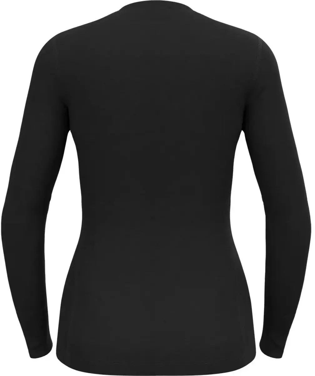 ODLO Natural Merino 200 Thermoshirt Vrouwen - Lange mouwen - Zwart - M