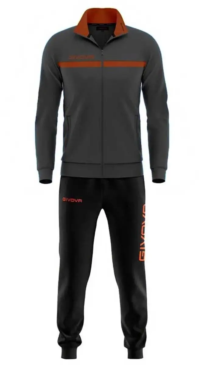 Givova One Trainingspak - XS - Dark Grey/Fluor Orange