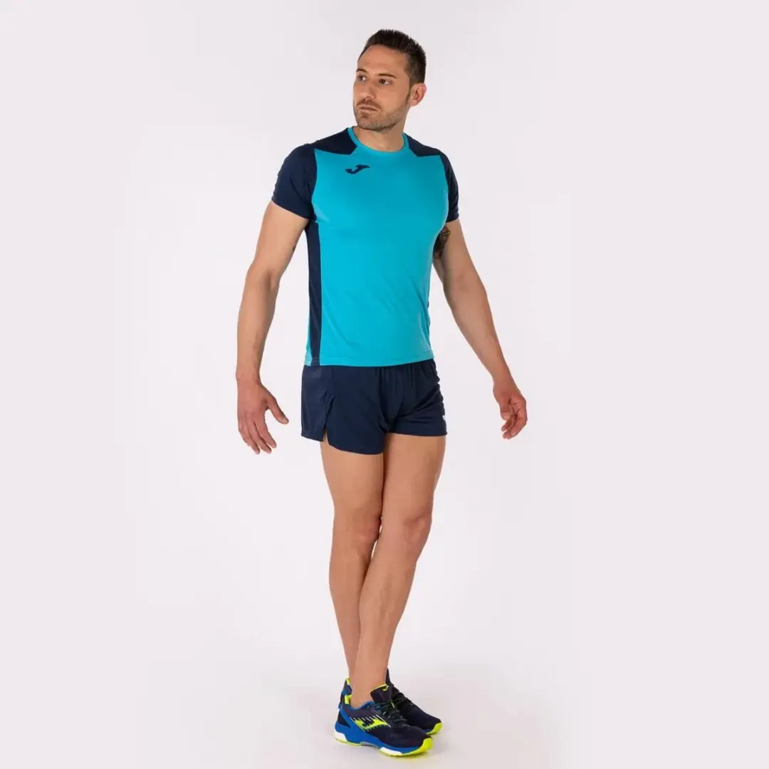 Joma Heren Record II T-shirt - Fluor Turquoise - L