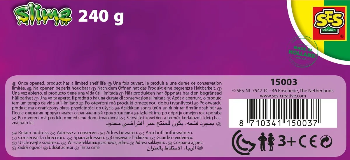 SES Creative Glitter Slijm - 2 Potjes 240g