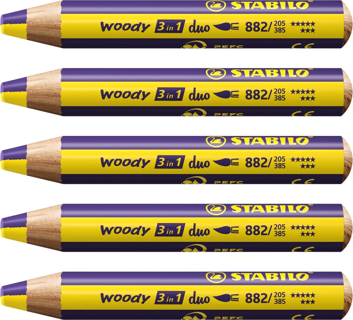 woody 3 in 1 duo geel/paars