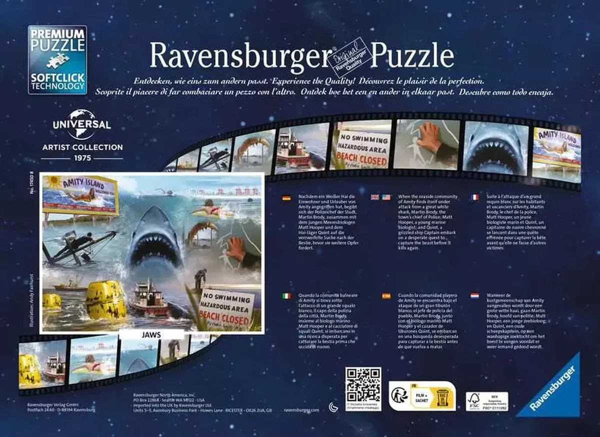 Ravensburger Jaws Legpuzzel 1000 Stuks - Multicolor