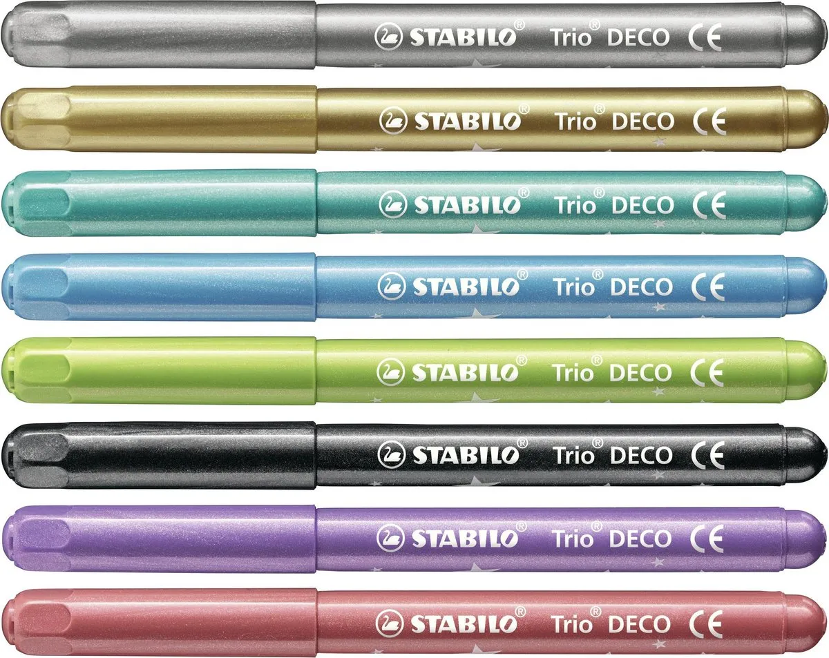 STABILO Trio DECO Metallic Viltstiften 3,0mm - 8 Stuks - afbeelding 6 van 6