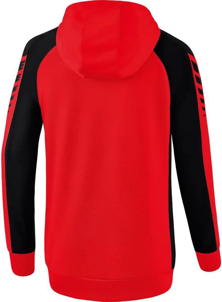 Erima Six Wings Trainingsjack Dames - Maat 42 - Zwart/Rood