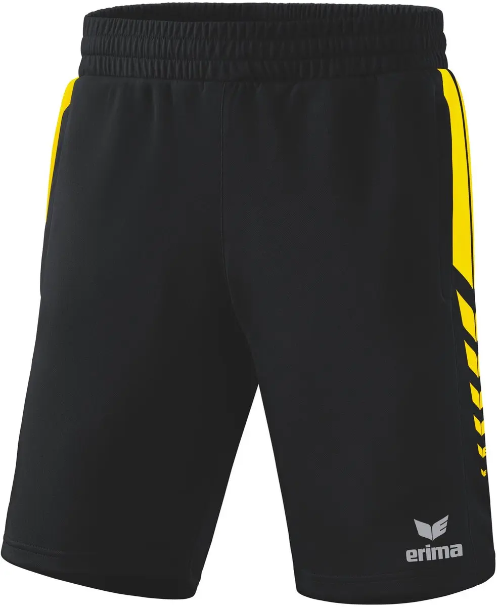 Erima Six Wings Worker Short Heren - Geel/Zwart S