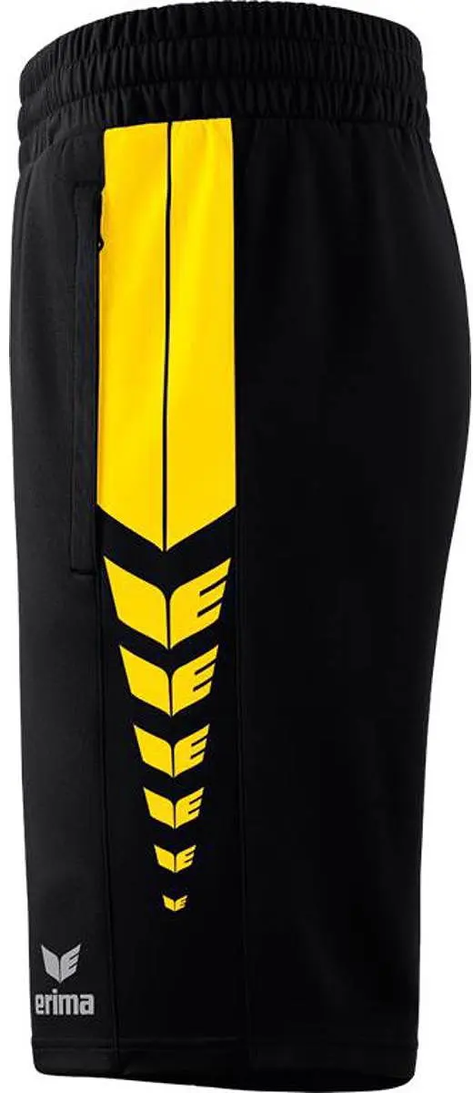 Erima Six Wings Worker Short Heren - Geel/Zwart S