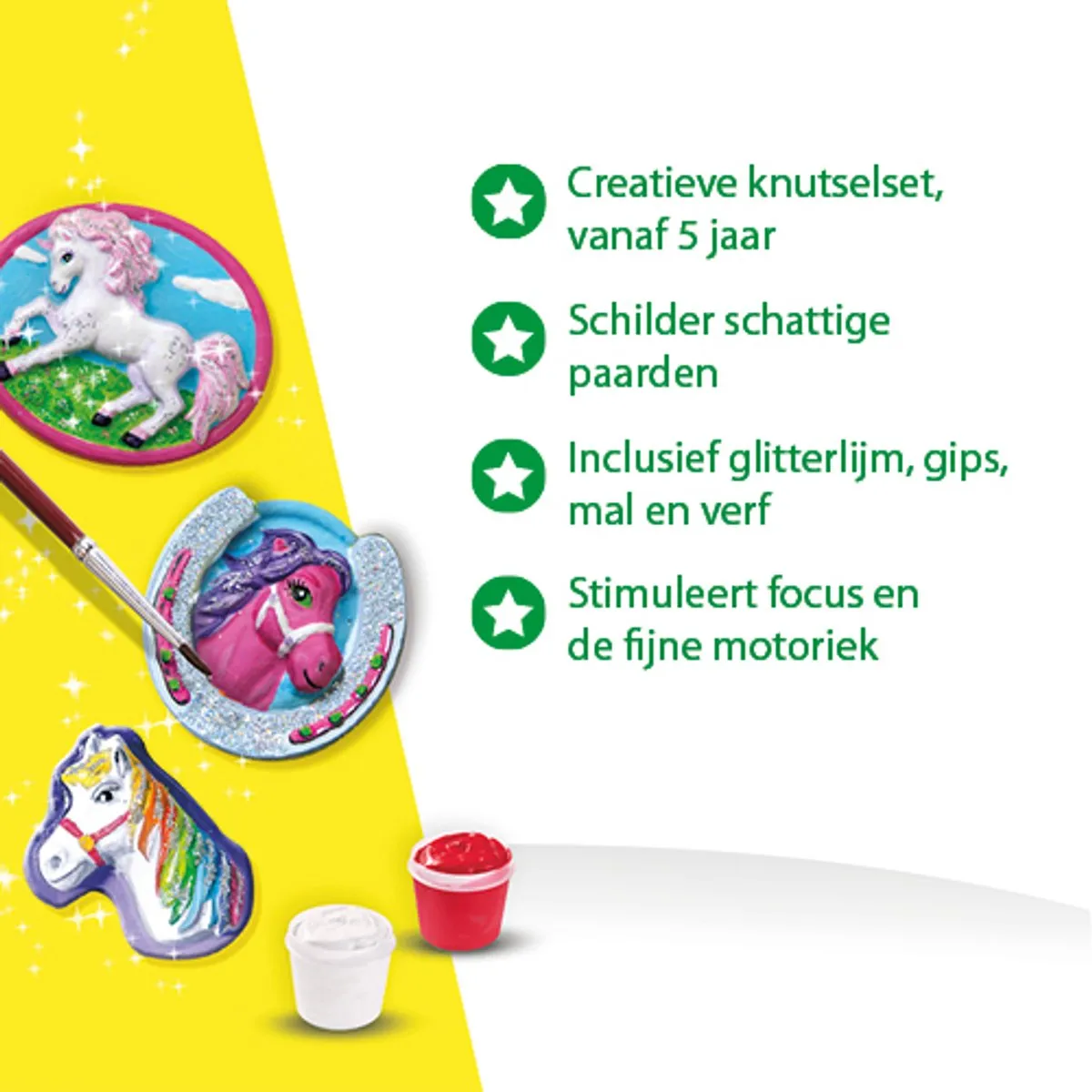 SES Creative Hobby Pink Knutselset Fantasiepaarden - 10 Stuks