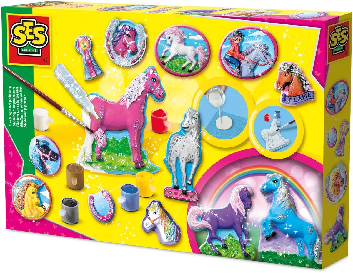 SES Creative Hobby Pink Knutselset Fantasiepaarden