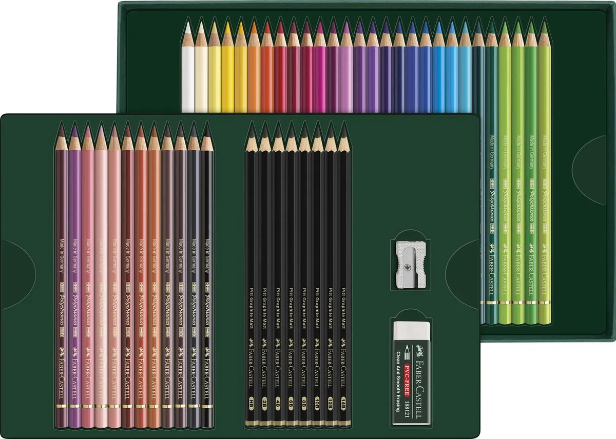 Faber-Castell Polychromos & Pitt Grafiet Mat Tekenset 50-delig