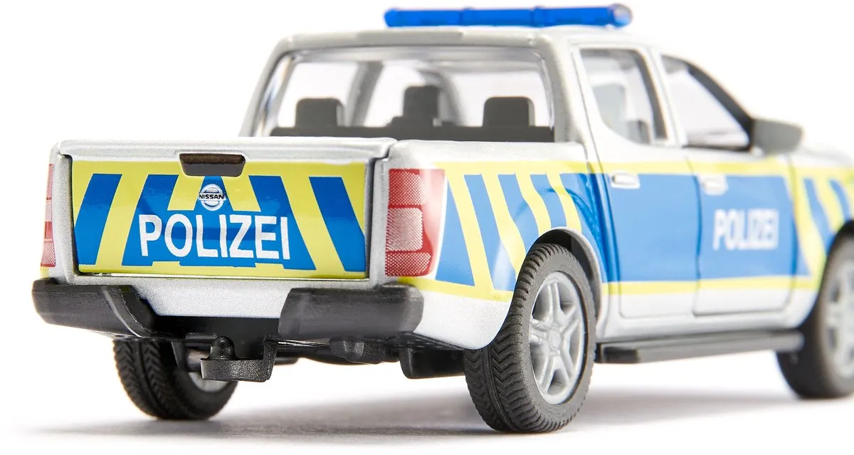 SIKU 2317 Nissan Navara Bundespolizei 1:50 - Silver/Blauw/Geel - afbeelding 6 van 6