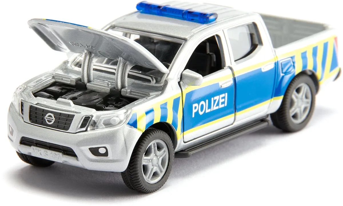 SIKU 2317 Nissan Navara Bundespolizei 1:50 - Silver/Blauw/Geel