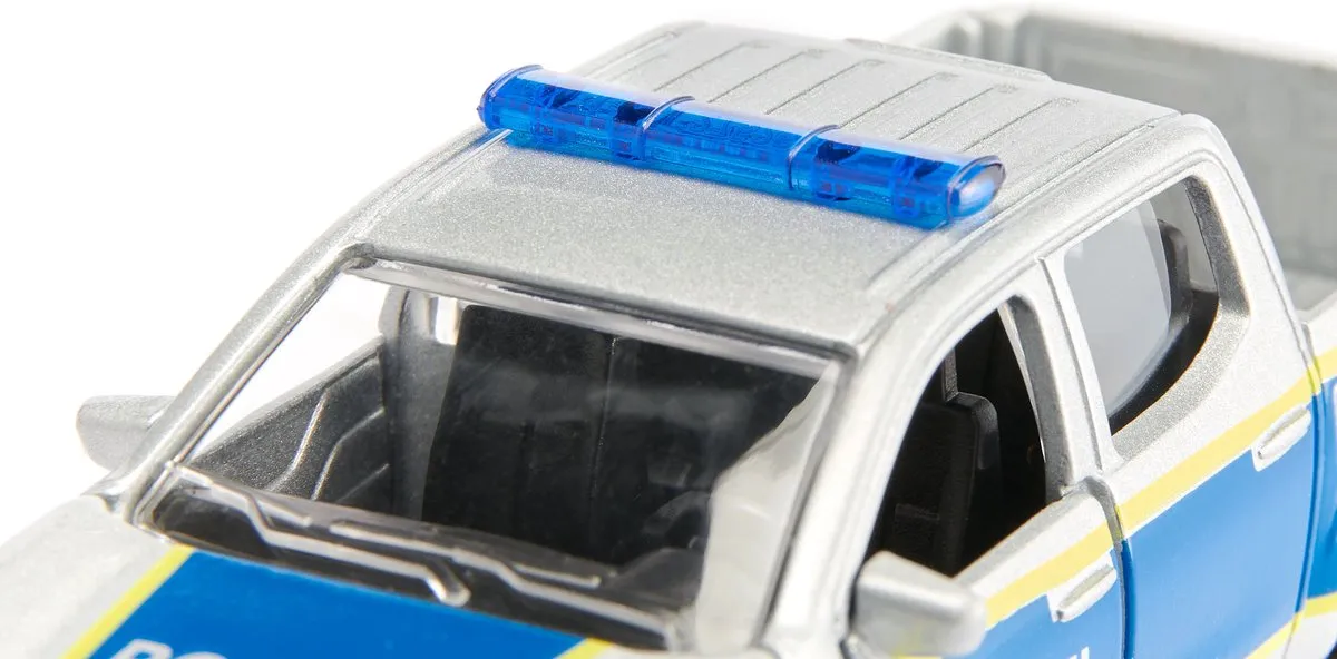 SIKU 2317 Nissan Navara Bundespolizei 1:50 - Silver/Blauw/Geel