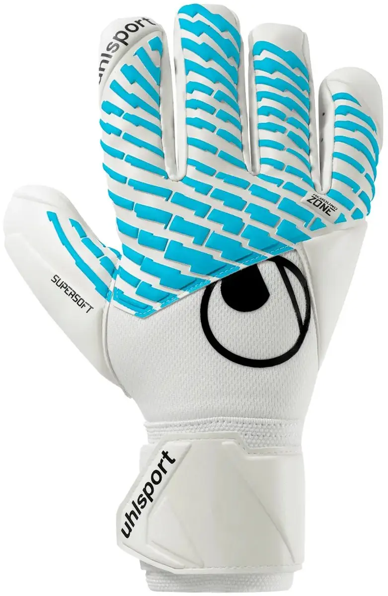 Uhlsport FM Cybertec Supersoft HN Keepershandschoenen 8 - Blauwwitzwart