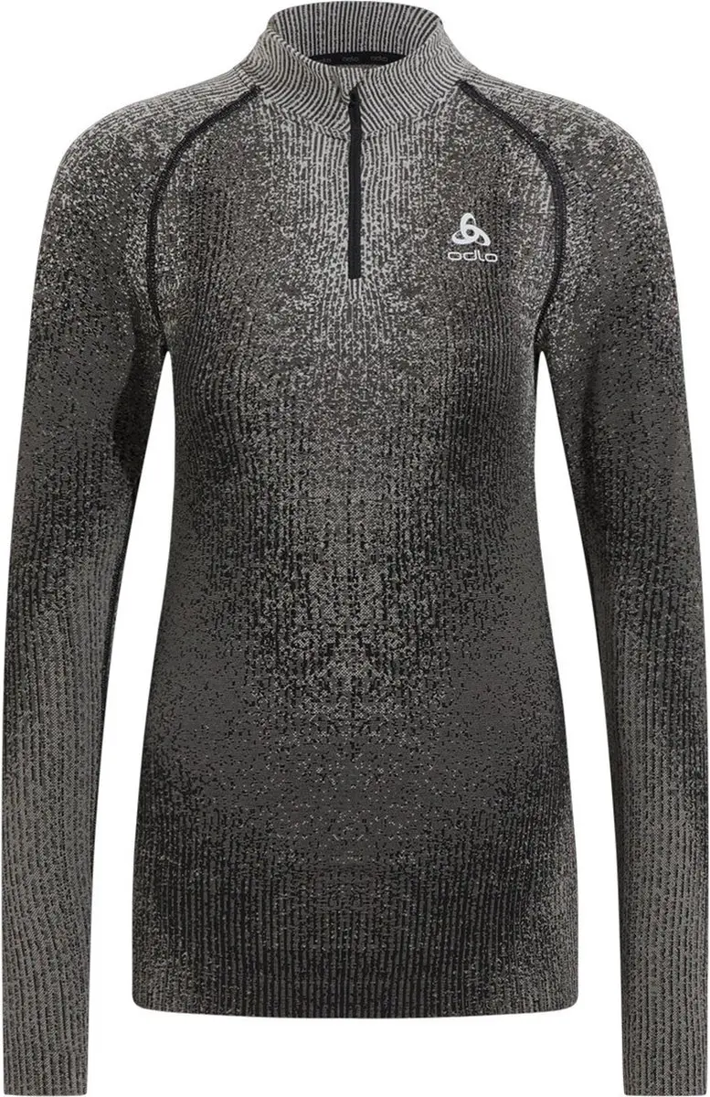 ODLO Blackcomb Eco Half Zip Turtle Neck Dames - M - Grijs - afbeelding 6 van 6