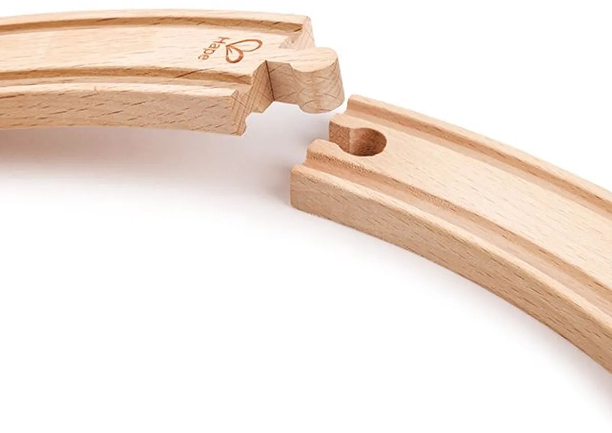 Hape Houten Treinbaan E3777 - 4 Stuks - Bruin