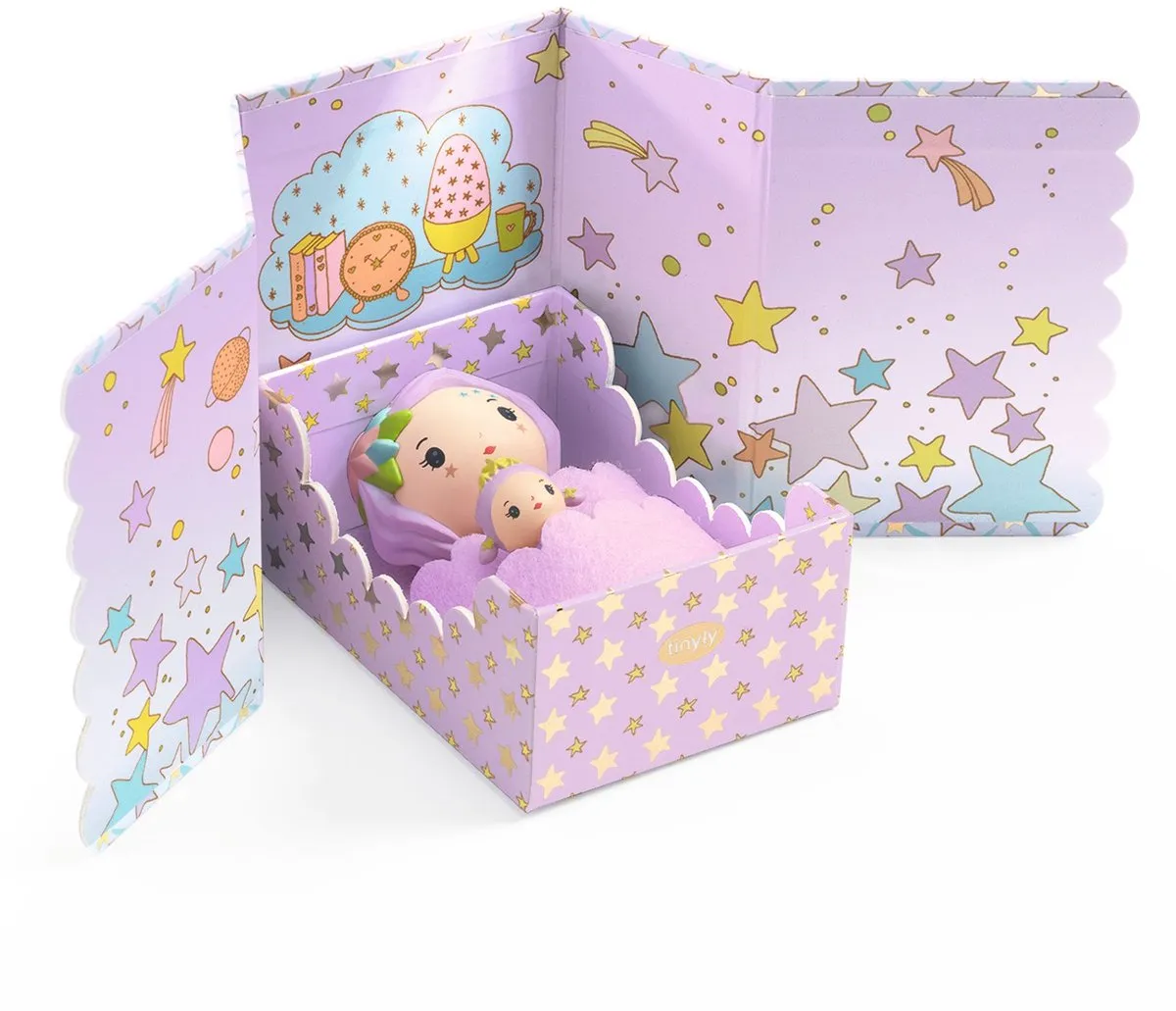 Djeco Tinyly Violet Miniatuur Slaapkamer - Meerkleurig
