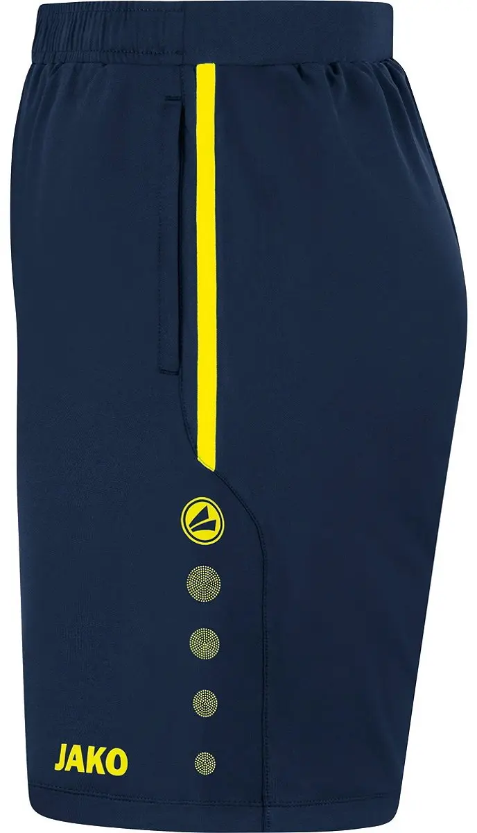 Jako Allround Trainingsshort Heren - Fluogeel/Marine M