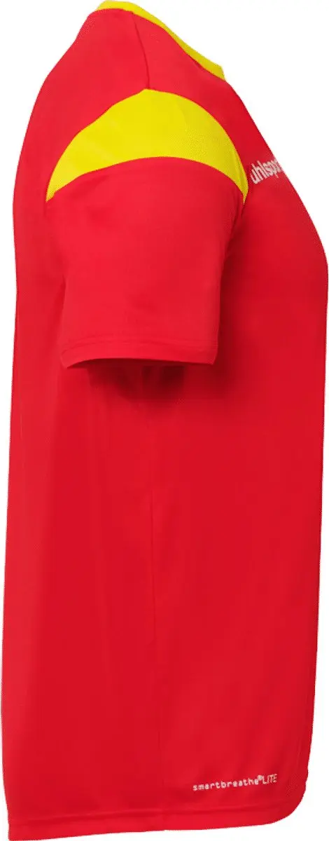Uhlsport Squad 27 Shirt Korte Mouw Kinderen 116 - Rood/Geel