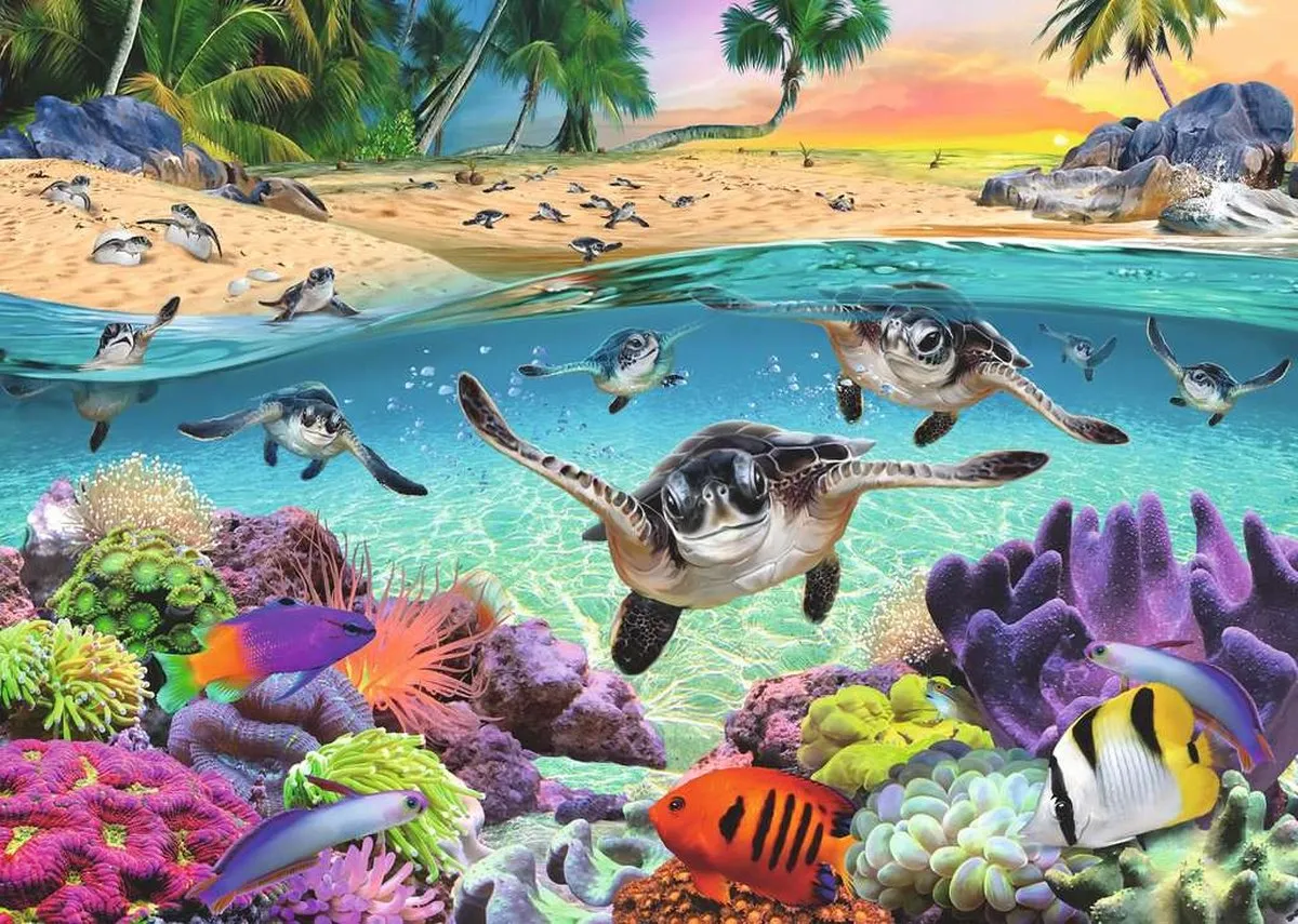 Ravensburger Baby Zeeschildpadden Legpuzzel 500 Stuks - Multicolor