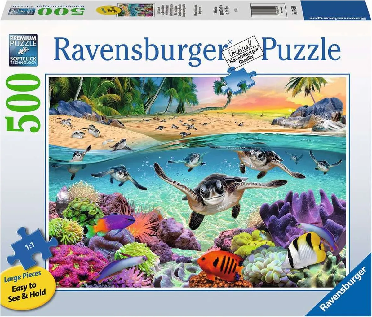 Ravensburger Baby Zeeschildpadden Legpuzzel 500 Stuks - Multicolor