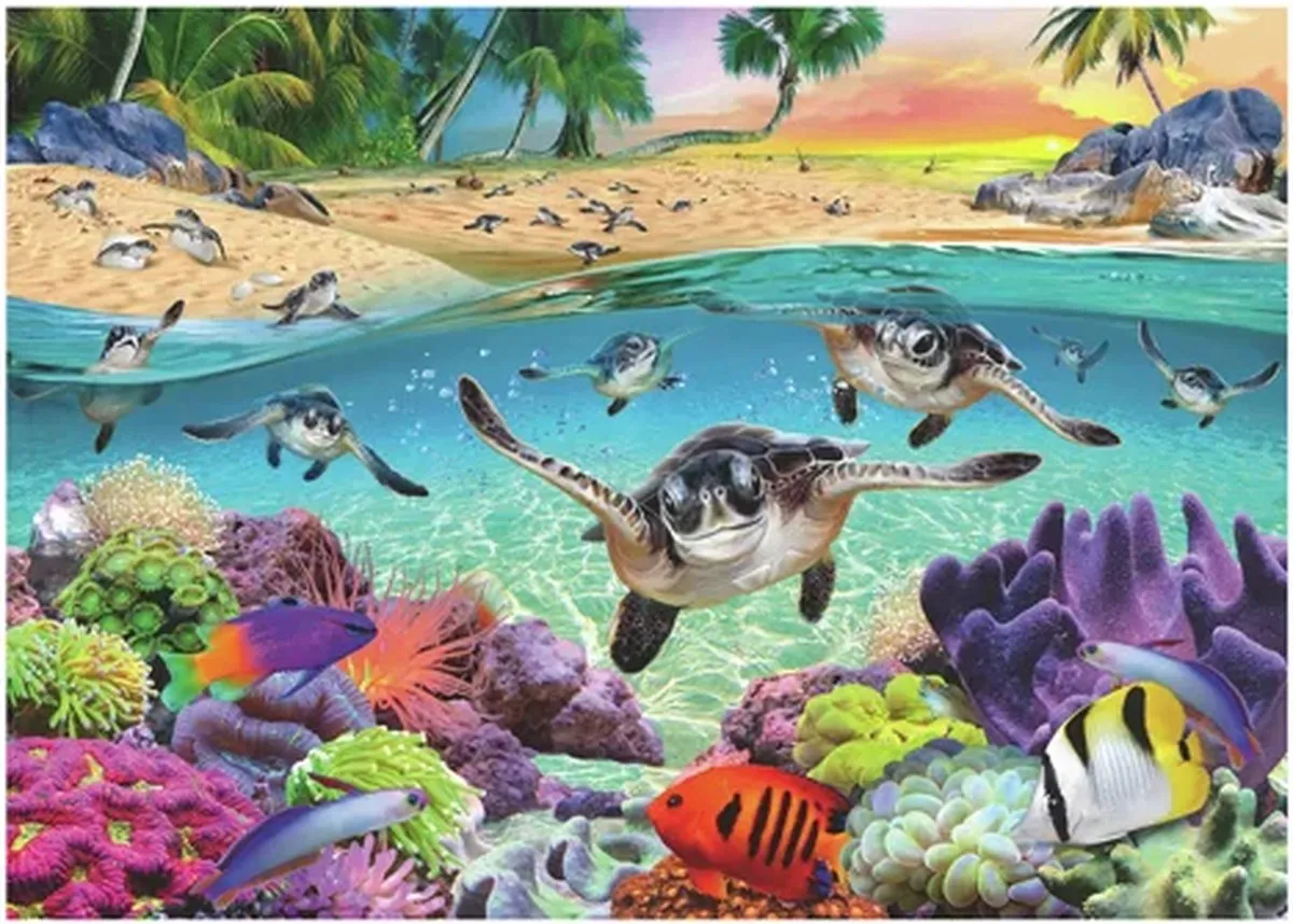 Ravensburger Baby Zeeschildpadden Legpuzzel 500 Stuks - Multicolor