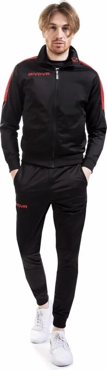 Givova Visa Trainingspak Rood,Zwart 10-12 Years Jongen