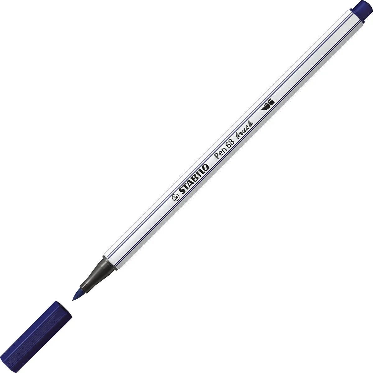 STABILO Pen 68 Brush Pruissisch Blauw