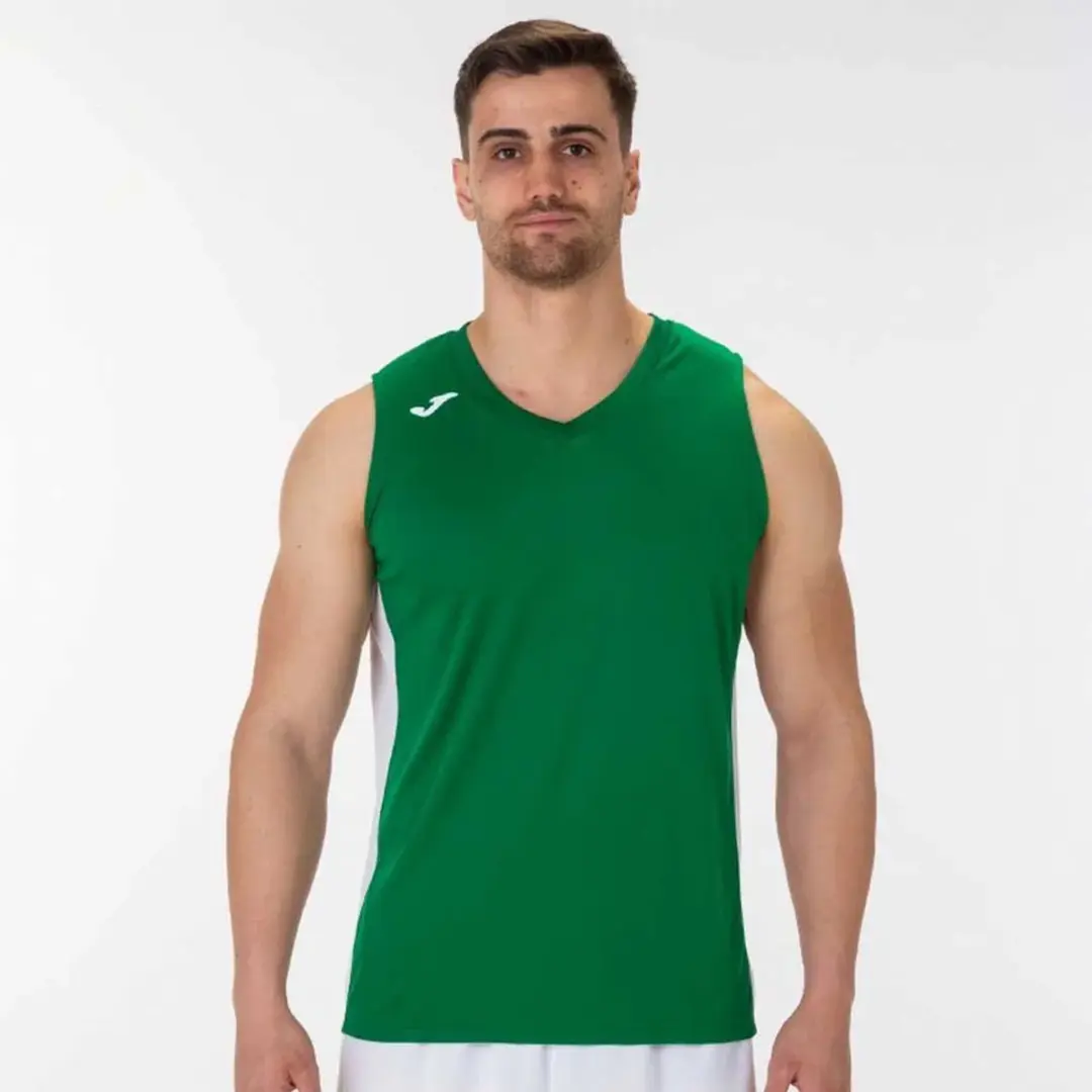 Joma Cancha III Basketbalshirt Heren - M - Groen/Wit - afbeelding 2 van 5