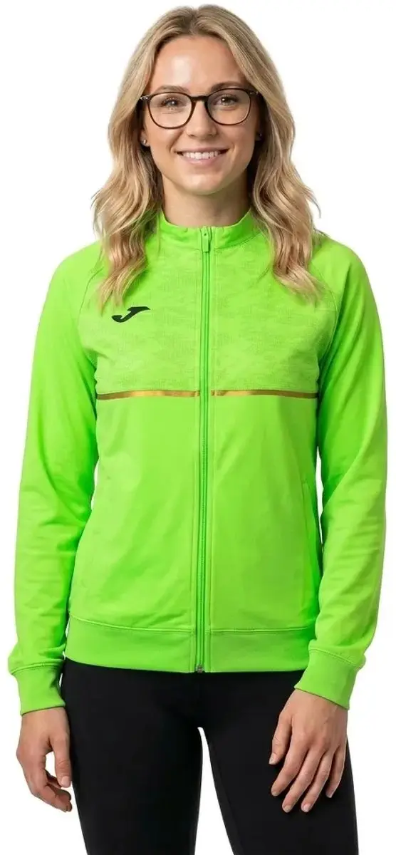 Joma Record III Trainingsjack - L - Fluor Green - afbeelding 2 van 4