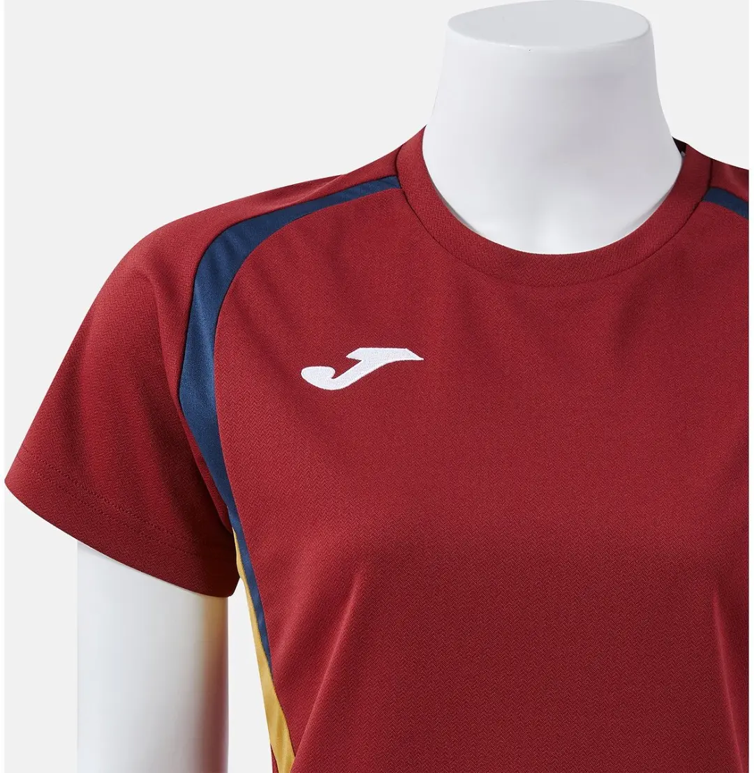 Joma Championship 20 Shirt Dames - L Bordeaux/Marine/Goud