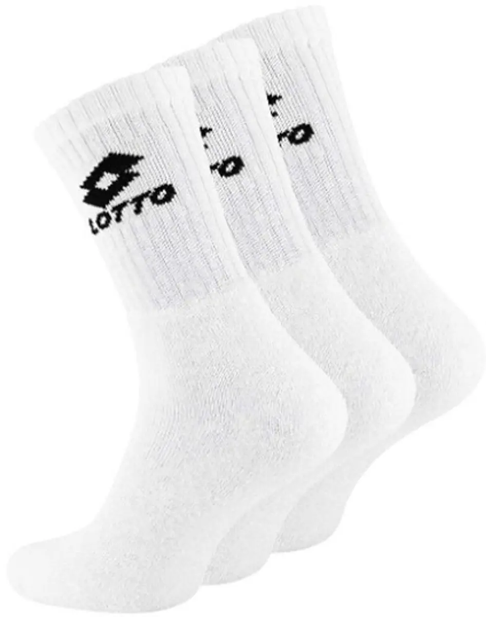 18 paar Witte LOTTO Sportsokken Unisex LOTTO sokken Maat 39
