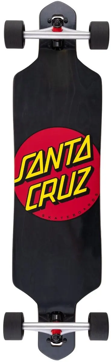 Santa Cruz Drop Through Longboard 36 Classic Dot Black