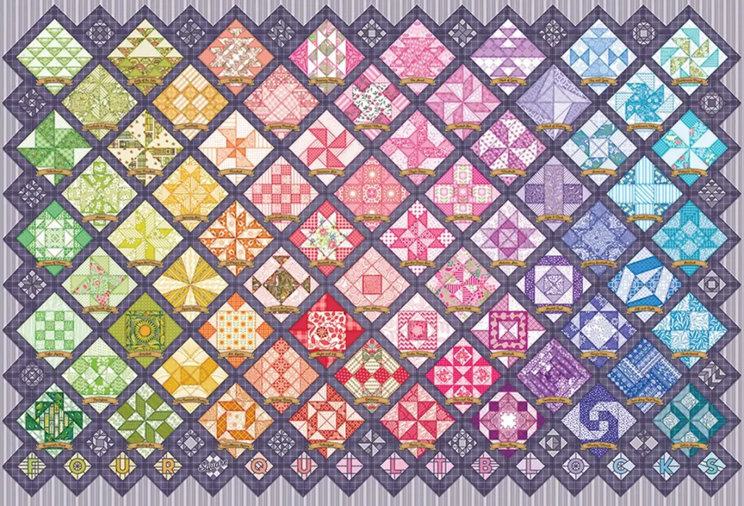Cobble Hill Regenboog Patchwork Legpuzzel 2000 Stuks - afbeelding 3 van 4