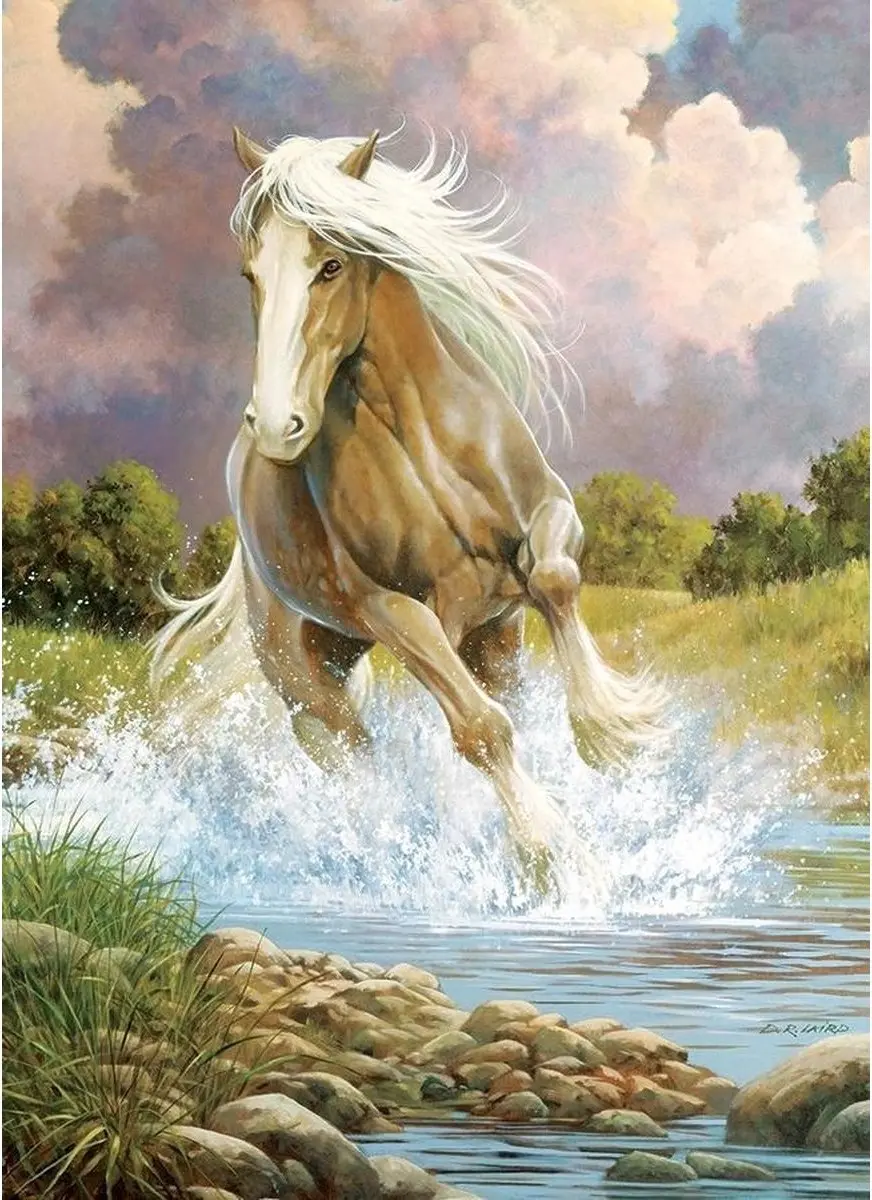 Cobble Hill River Horse Puzzel 1000 Stuks - Multicolor