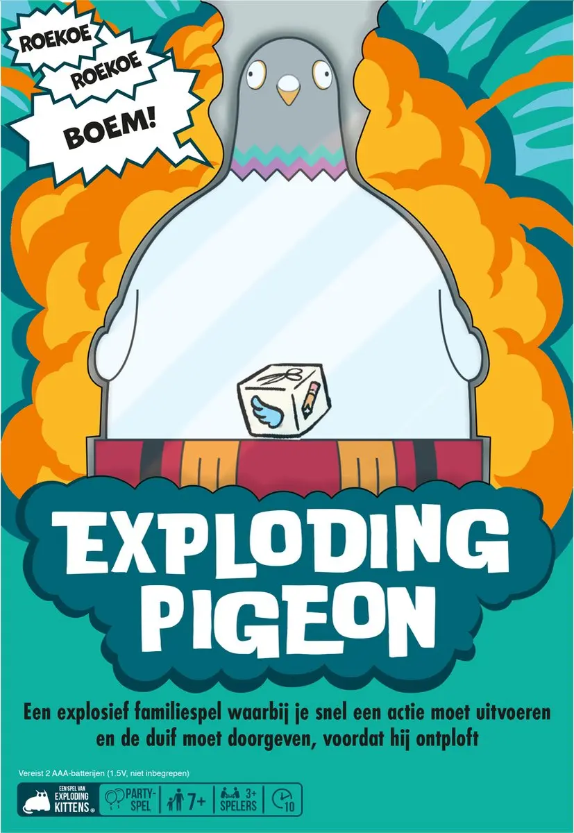 Exploding Kittens Exploding Pigeon Kaartspel - 3+ Spelers