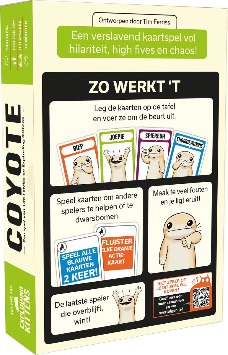 Exploding Kittens Coyote Kaartspel - 3-8 Spelers