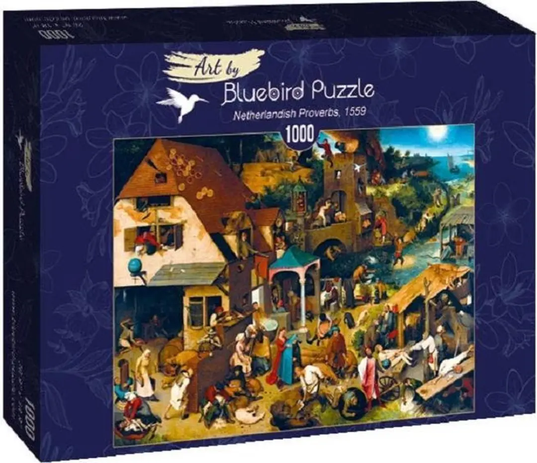 Bluebird Puzzle kunst puzzel Pieter Bruegel the Elder Netherlandish Proverbs 100